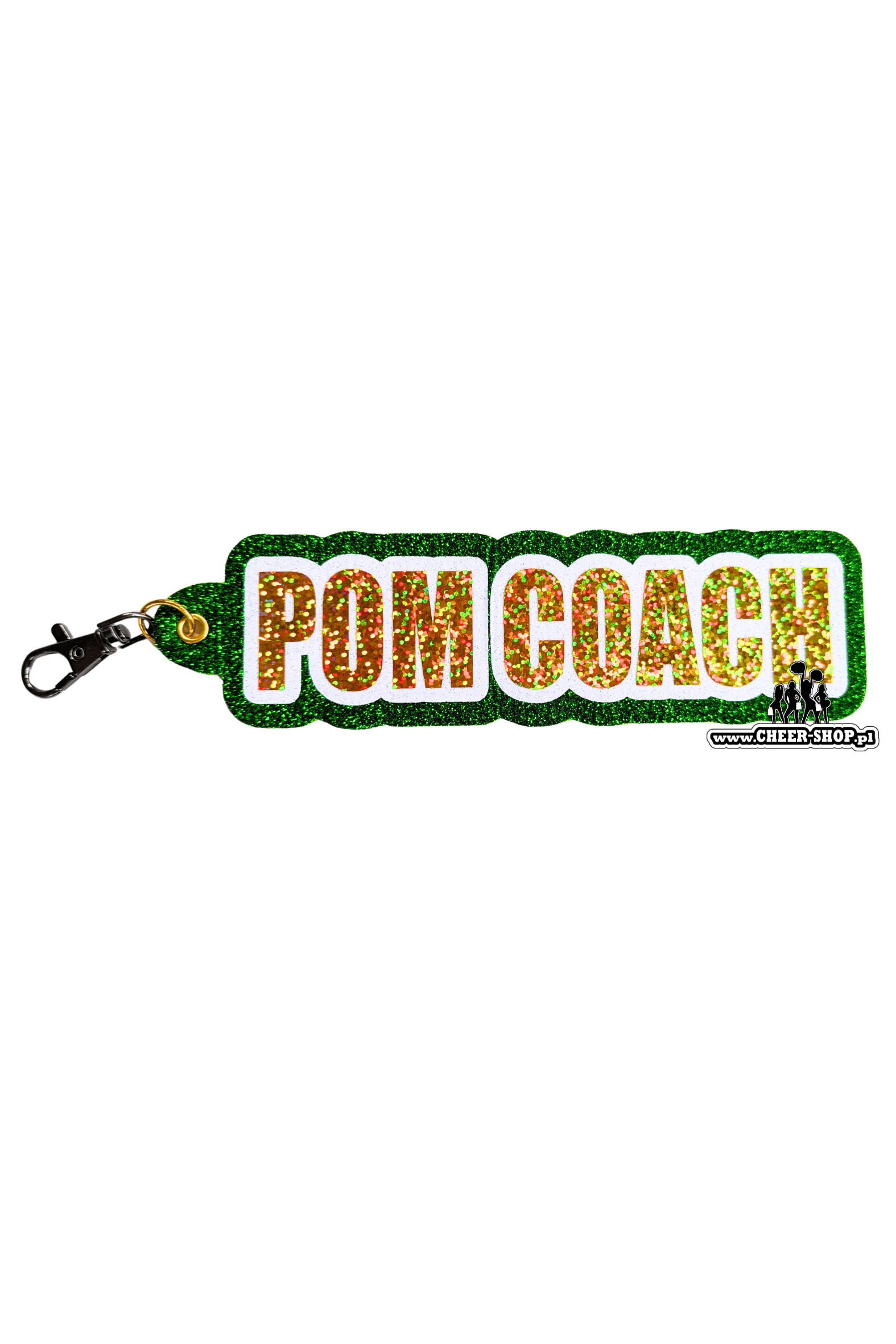 giga brelok pom coach, duży brelok, brelok do plecaka, breloczek dla trenerki, keychain pom coach, brelok dla trenerki, brelok dla trenera ziel 2