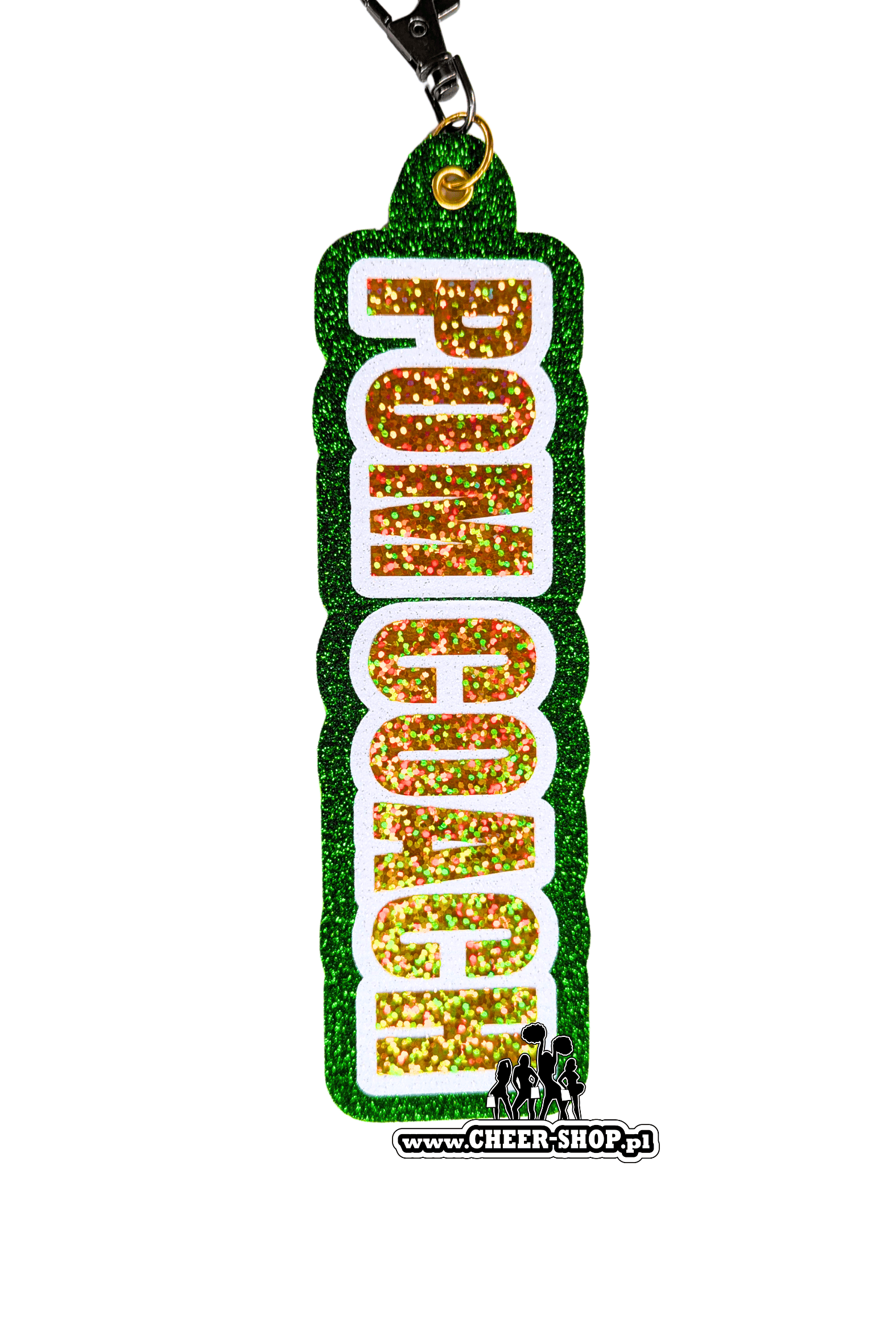 giga brelok pom coach, duży brelok, brelok do plecaka, breloczek dla trenerki, keychain pom coach, brelok dla trenerki, brelok dla trenera ziel