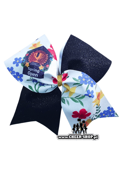 Brokatowa kokarda z twoim nadrukiem, personalizowana kokarda, customized bow, yours bow, cheer bow, bow for cheerleaders, professional bow, profesjonalna kokarda dla cheerleaderek, austria occv 2022