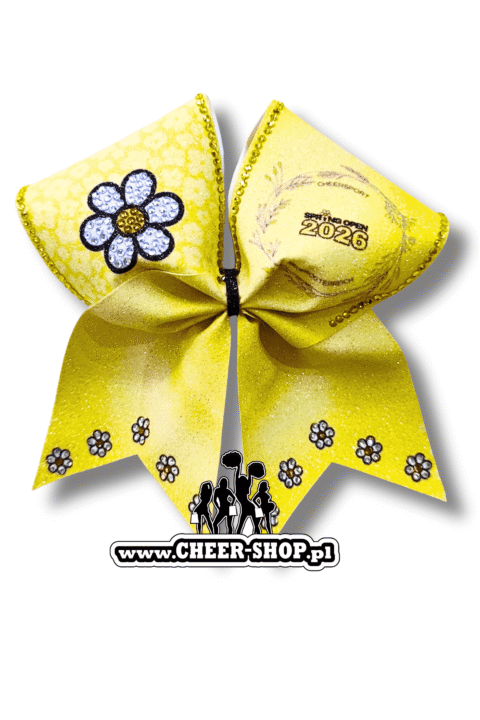 Brokatowa kokarda z twoim nadrukiem, personalizowana kokarda, customized bow, yours bow, cheer bow, bow for cheerleaders, professional bow, profesjonalna kokarda dla cheerleaderek, austria occv 2026