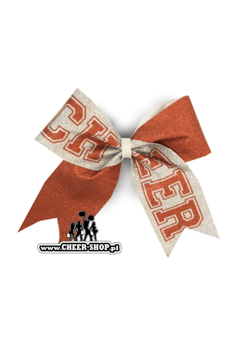 Brokatowa kokarda z twoim nadrukiem, personalizowana kokarda, customized bow, yours bow, cheer bow, bow for cheerleaders, professional bow, profesjonalna kokarda dla cheerleaderek cheer