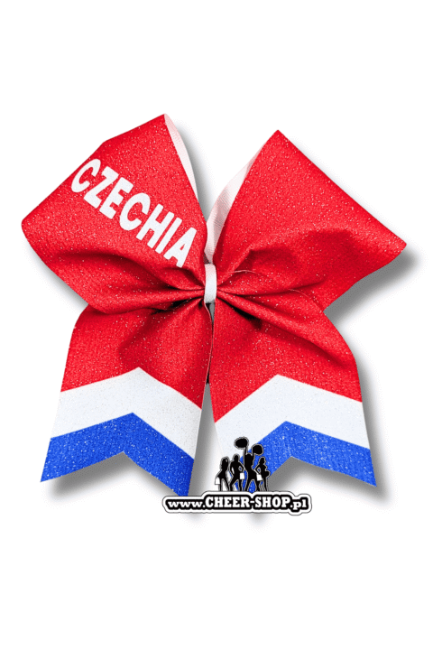 Brokatowa kokarda z twoim nadrukiem, personalizowana kokarda, customized bow, yours bow, cheer bow, bow for cheerleaders, professional bow, profesjonalna kokarda dla cheerleaderek czechy