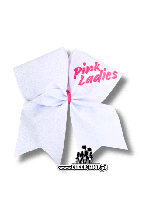 Brokatowa kokarda z twoim nadrukiem, personalizowana kokarda, customized bow, yours bow, cheer bow, bow for cheerleaders, professional bow, profesjonalna kokarda dla cheerleaderek irlandia pink ladies