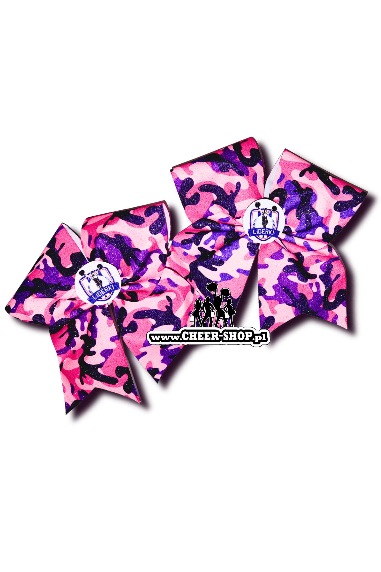 Brokatowa kokarda z twoim nadrukiem, personalizowana kokarda, customized bow, yours bow, cheer bow, bow for cheerleaders, professional bow, profesjonalna kokarda dla cheerleaderek, liderki moro
