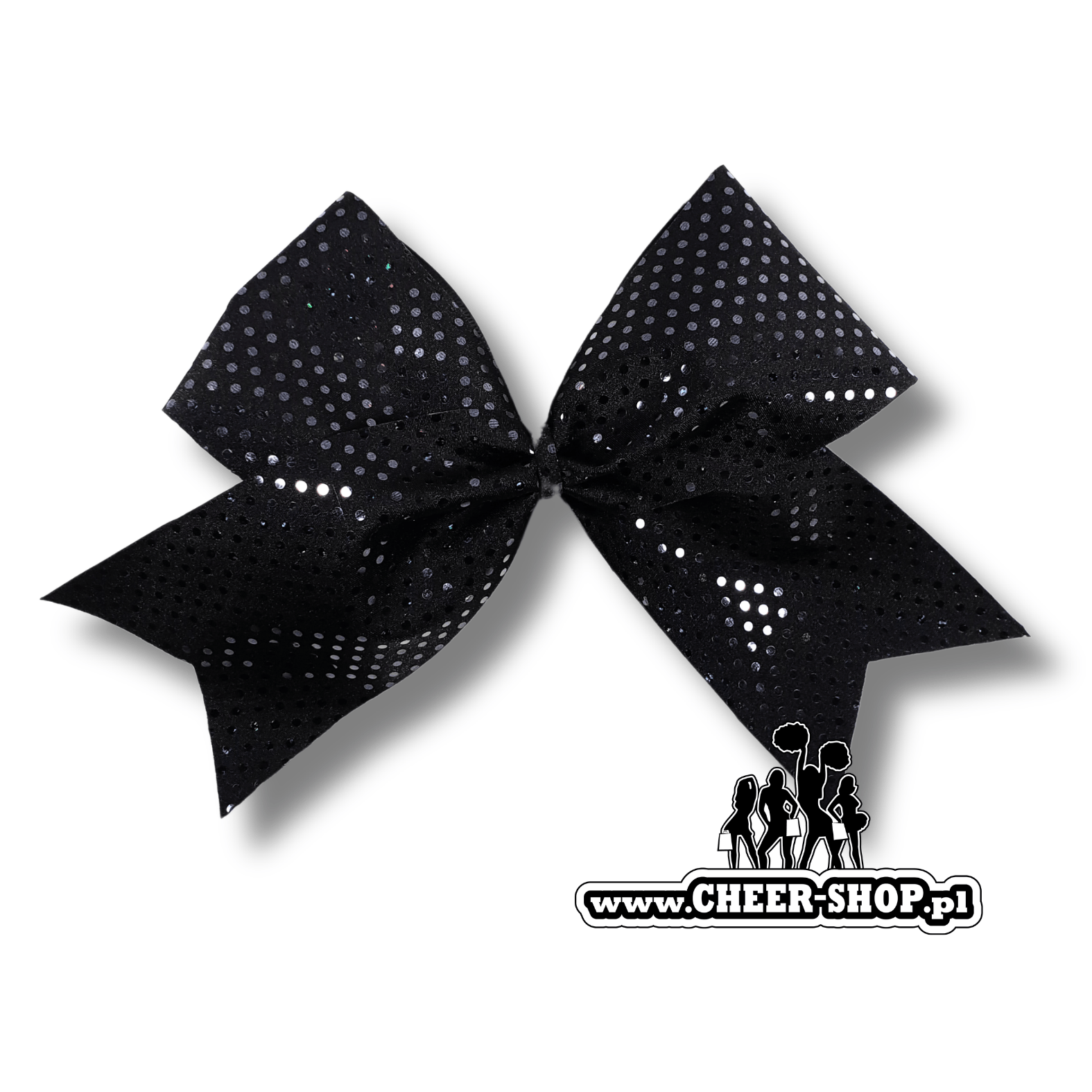 kokardka z cekinami czarna